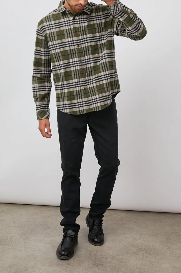 Shirts Men Rails Forrest Shirt Tamarind Olive Glen