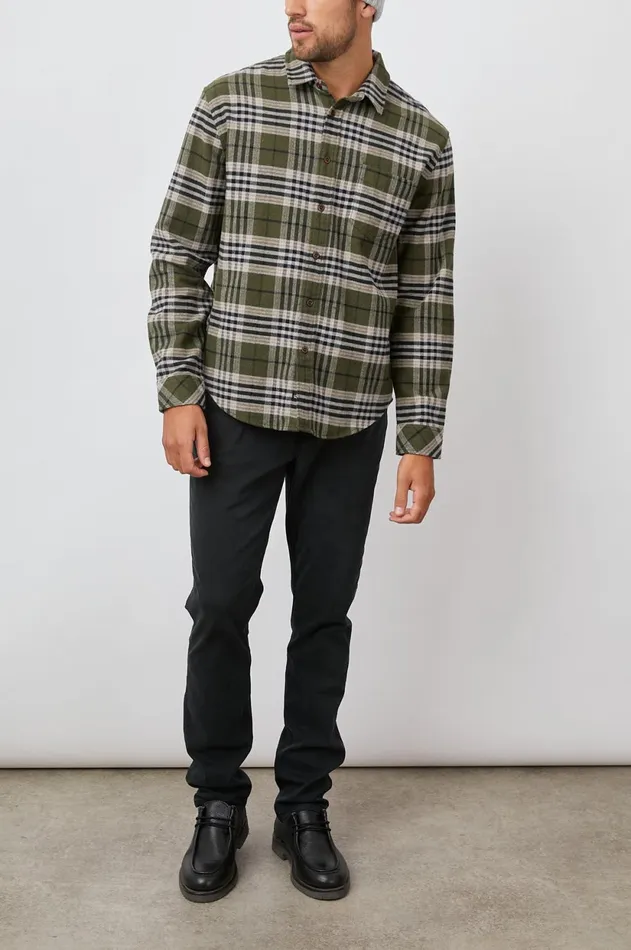 Shirts Men Rails Forrest Shirt Tamarind Olive Glen