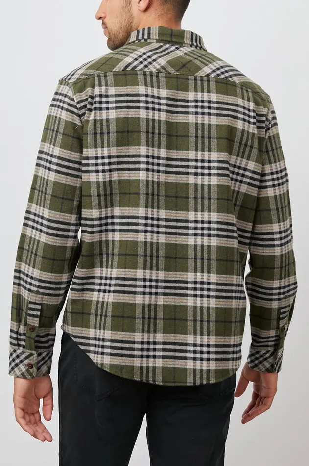 Shirts Men Rails Forrest Shirt Tamarind Olive Glen