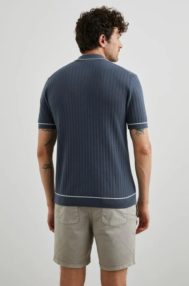 Shirts Men Rails Hardy Polo Shirt Faded Navy