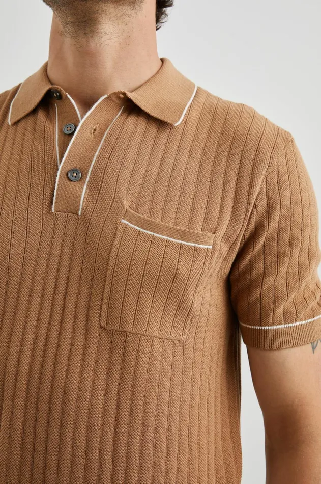Shirts Men Rails Hardy Polo Shirt Tawny