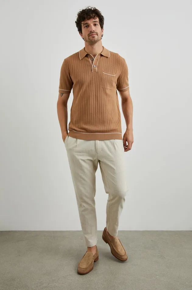 Shirts Men Rails Hardy Polo Shirt Tawny