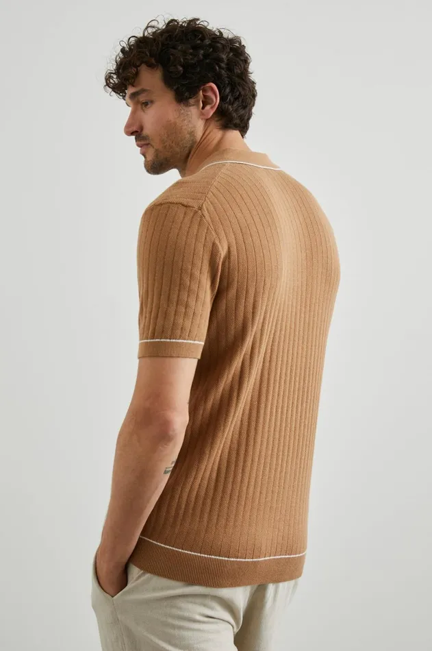 Shirts Men Rails Hardy Polo Shirt Tawny