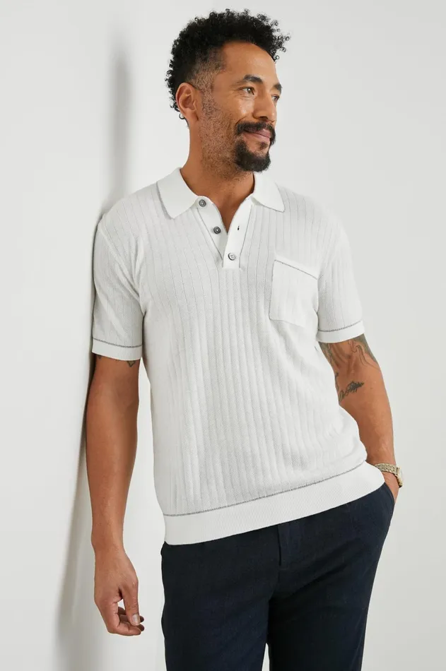 Shirts Men Rails Hardy Polo Shirt White