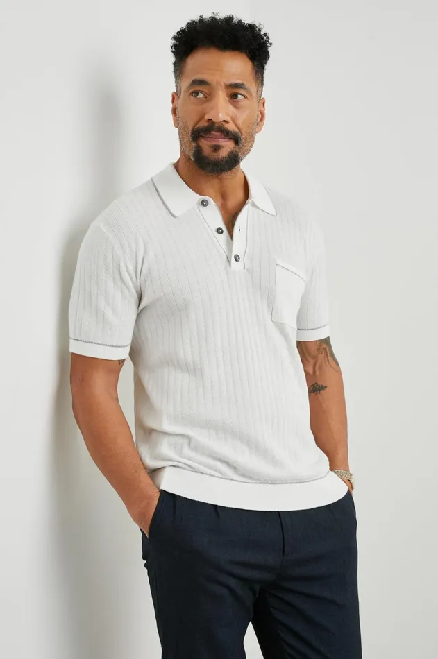 Shirts Men Rails Hardy Polo Shirt White