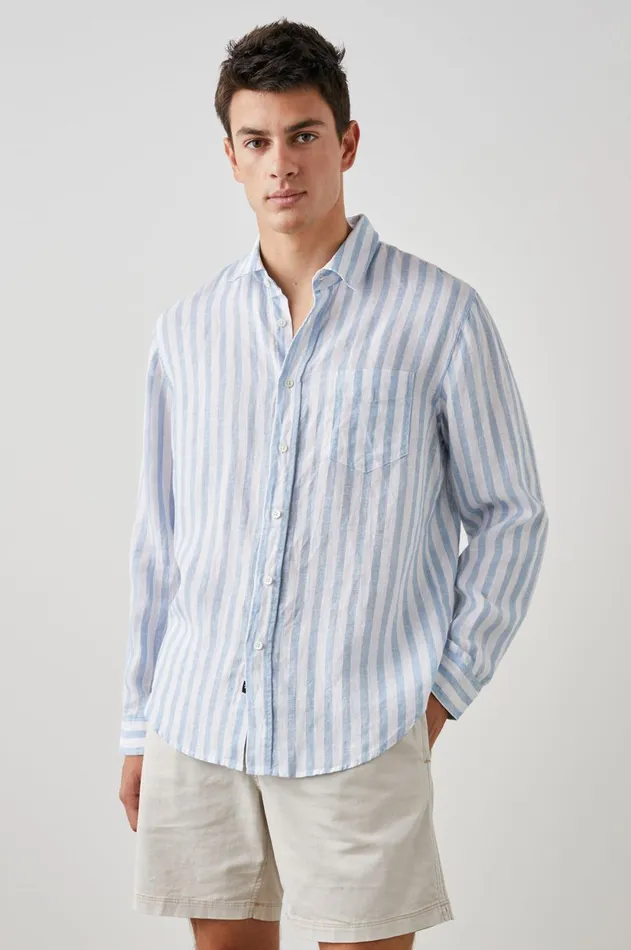 Shirts Men Rails Havana Shirt Athena White Stripe