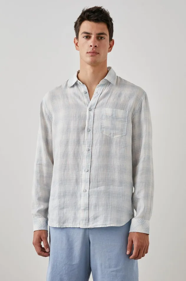 Shirts Men Rails Havana Shirt Halo Turquoise Taffy