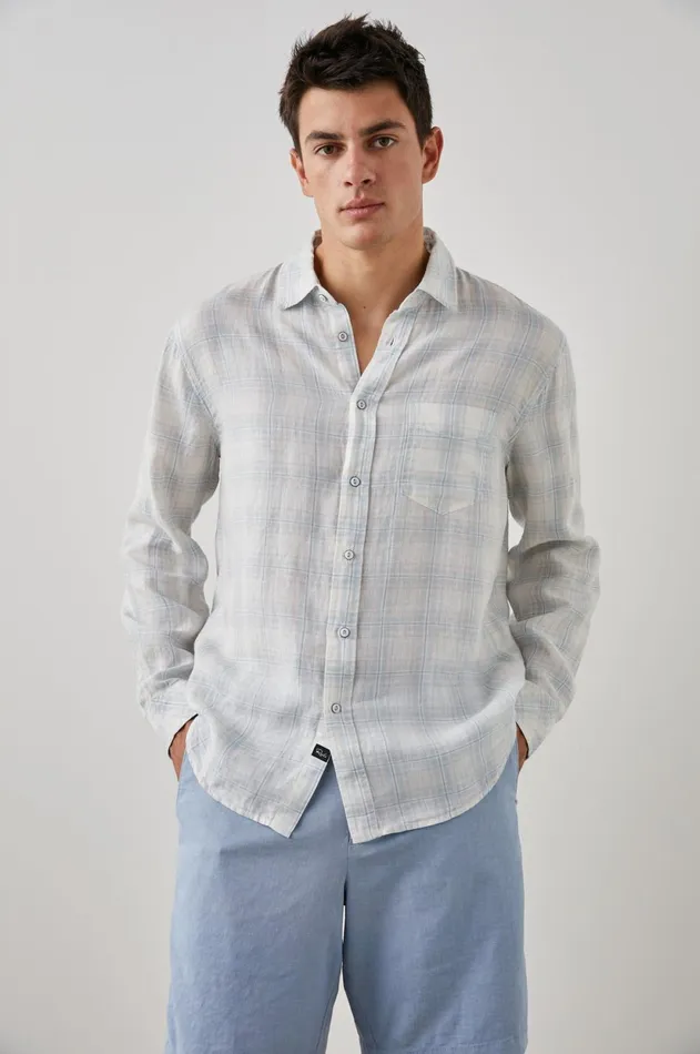 Shirts Men Rails Havana Shirt Halo Turquoise Taffy