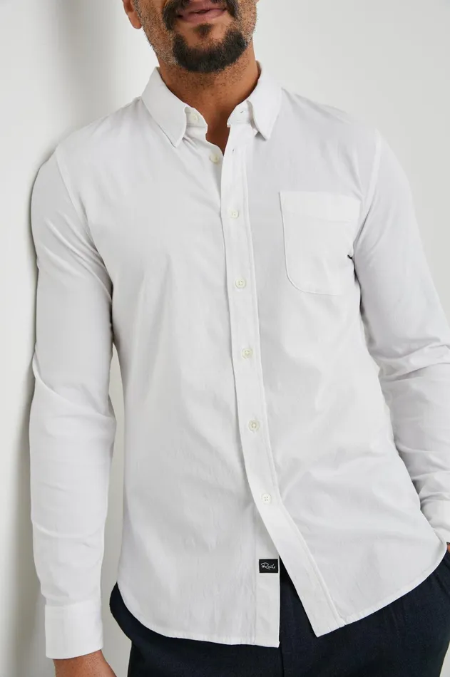 Shirts Men Rails Kendrick Shirt Pearl White