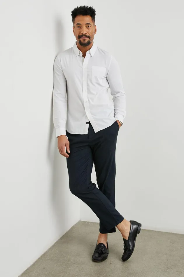 Shirts Men Rails Kendrick Shirt Pearl White