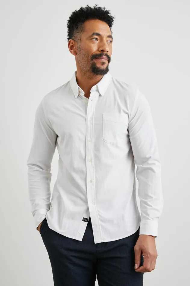 Shirts Men Rails Kendrick Shirt Pearl White