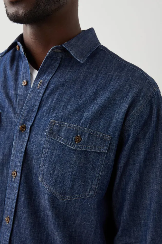 Shirts Men Rails Kenji Shirt Dark Wash Indigo