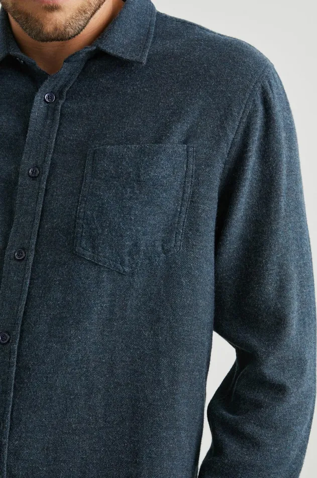 Shirts Men Rails Lennox Shirt Abyss Melange