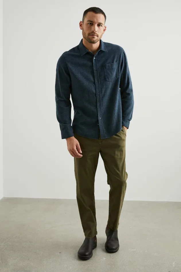 Shirts Men Rails Lennox Shirt Abyss Melange