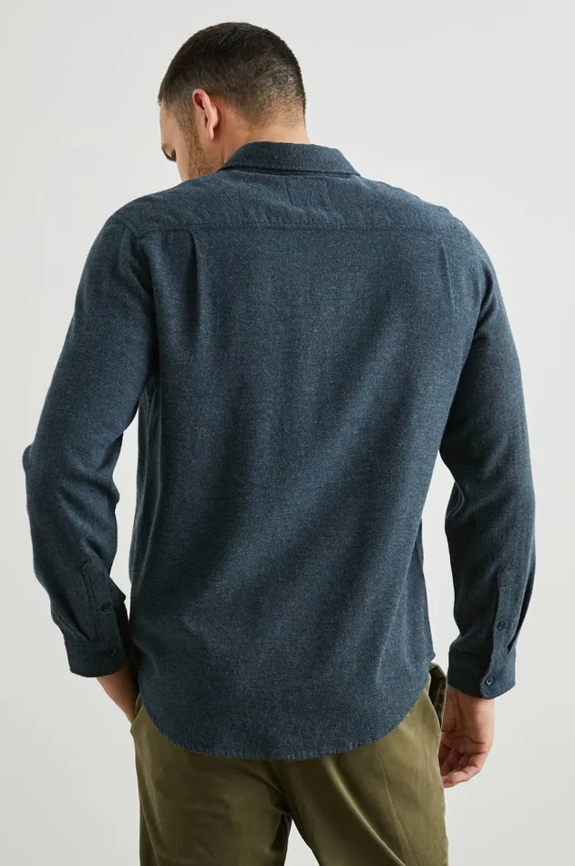 Shirts Men Rails Lennox Shirt Abyss Melange