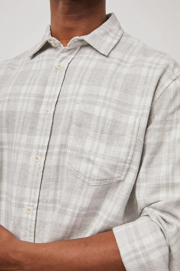 Shirts Men Rails Lennox Shirt Aluminum Melange