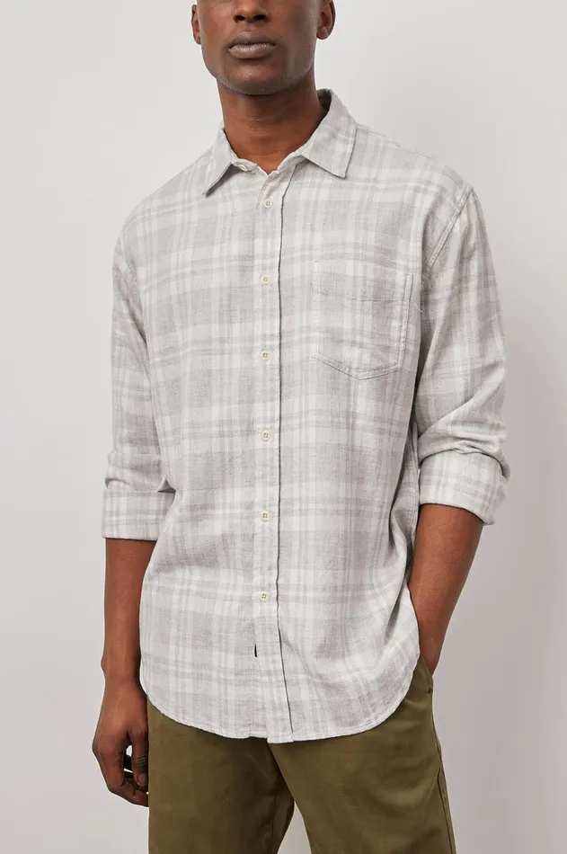 Shirts Men Rails Lennox Shirt Aluminum Melange