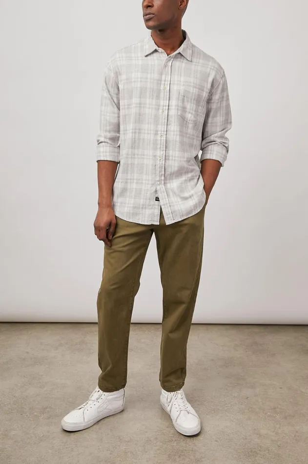 Shirts Men Rails Lennox Shirt Aluminum Melange