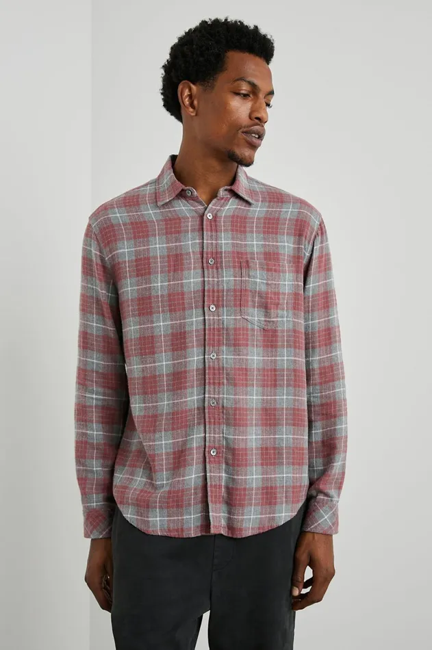 Shirts Men Rails Lennox Shirt Barn Steel Dove