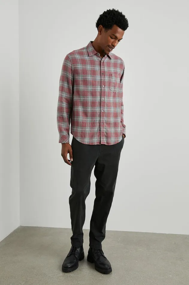 Shirts Men Rails Lennox Shirt Barn Steel Dove