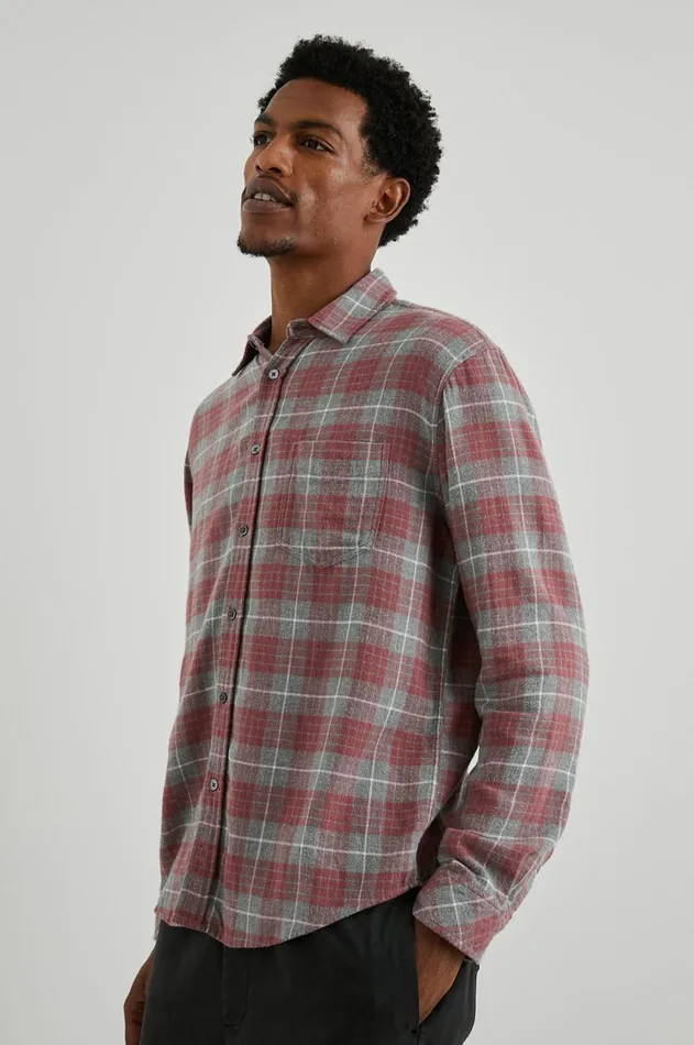 Shirts Men Rails Lennox Shirt Barn Steel Dove