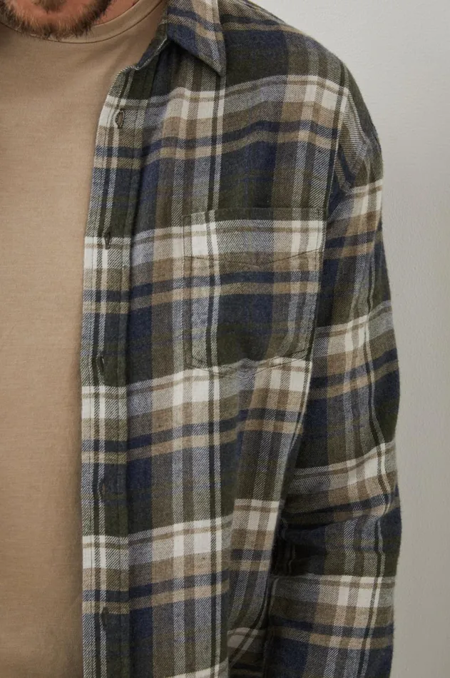 Shirts Men Rails Lennox Shirt Blue Moss Lodge