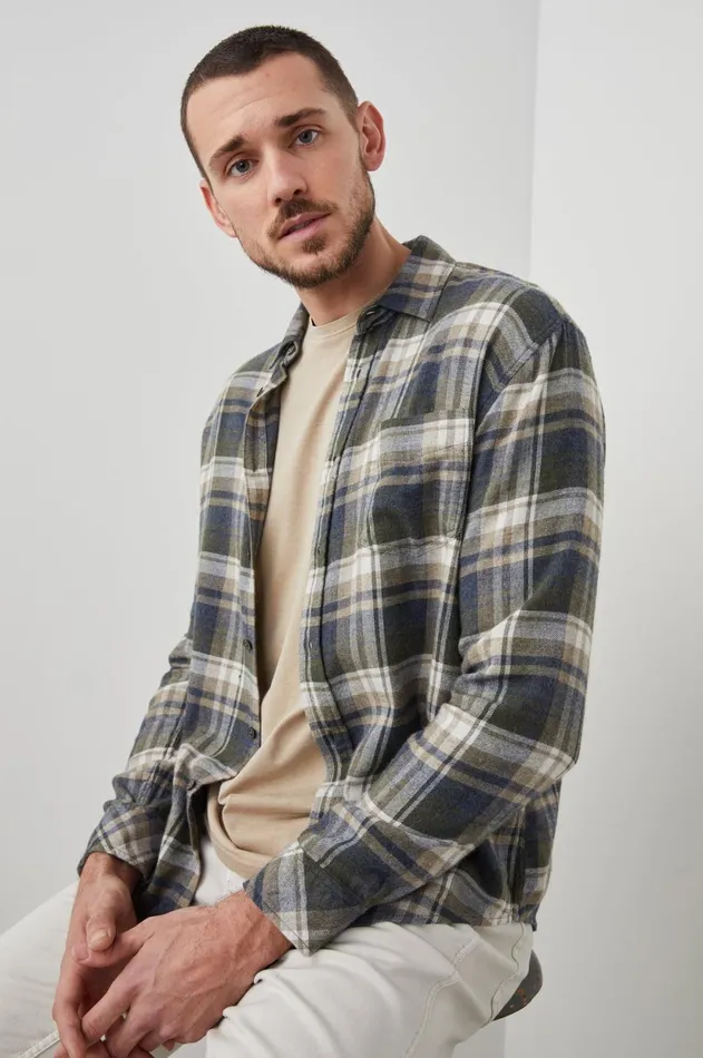Shirts Men Rails Lennox Shirt Blue Moss Lodge