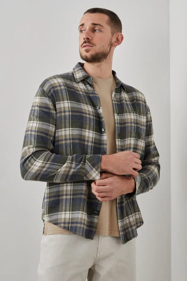 Shirts Men Rails Lennox Shirt Blue Moss Lodge