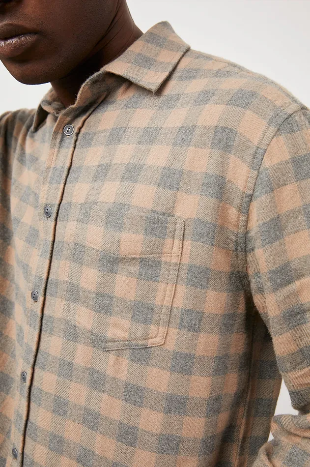 Shirts Men Rails Lennox Shirt Charcoal Mire