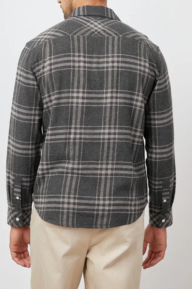 Shirts Men Rails Lennox Shirt Charcoal Wraith Melange