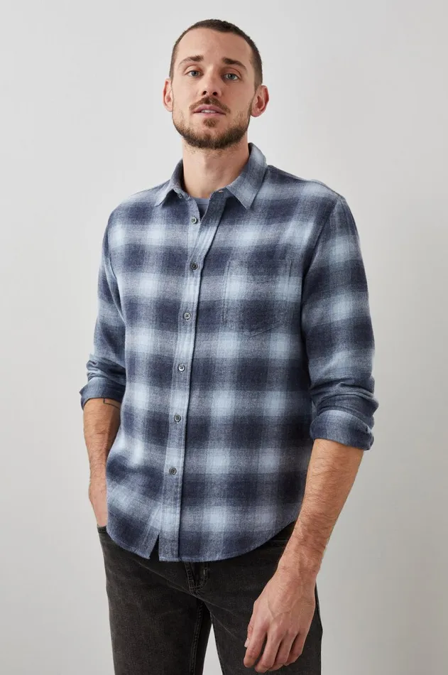 Shirts Men Rails Lennox Shirt Denim Shadow
