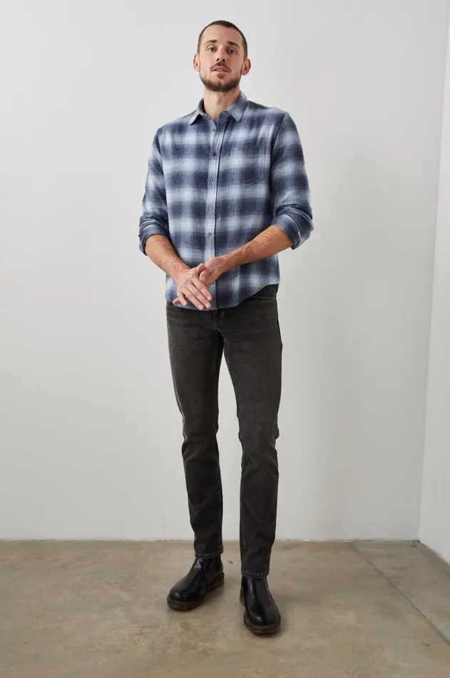 Shirts Men Rails Lennox Shirt Denim Shadow
