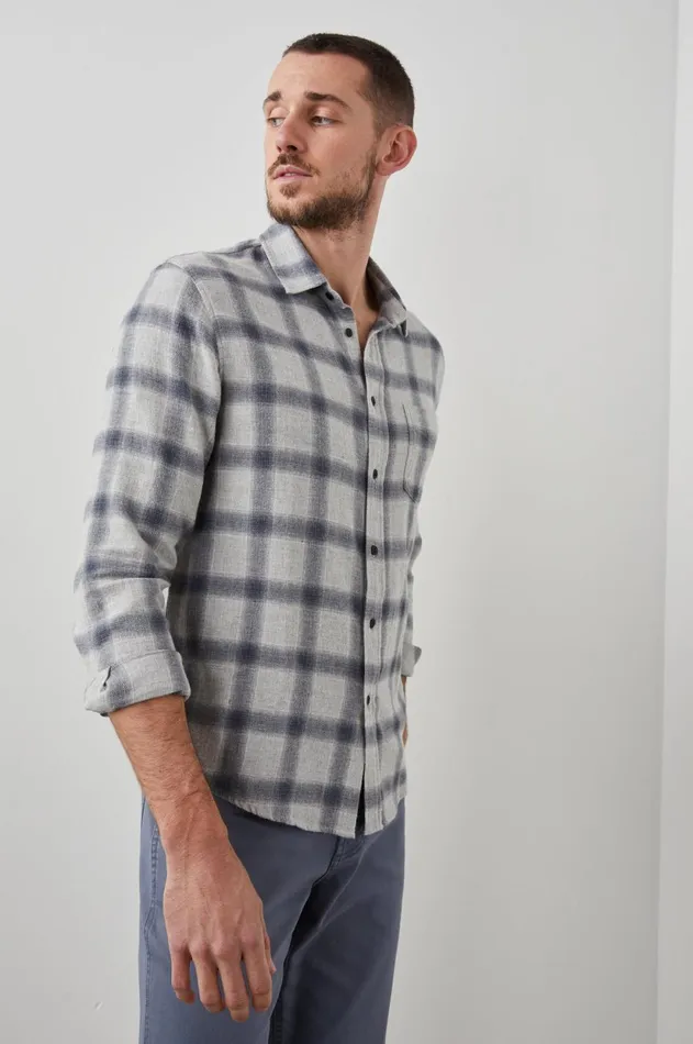 Shirts Men Rails Lennox Shirt Metallic Storm Heather