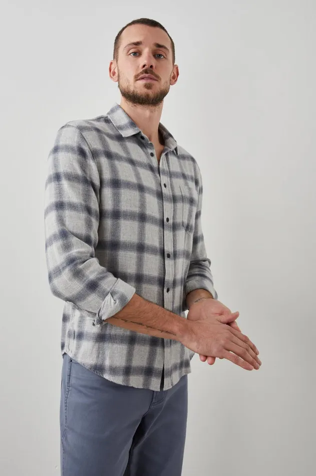 Shirts Men Rails Lennox Shirt Metallic Storm Heather