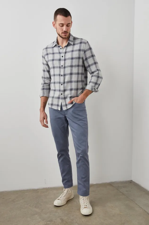 Shirts Men Rails Lennox Shirt Metallic Storm Heather