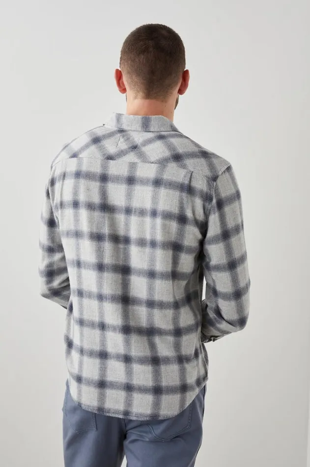 Shirts Men Rails Lennox Shirt Metallic Storm Heather