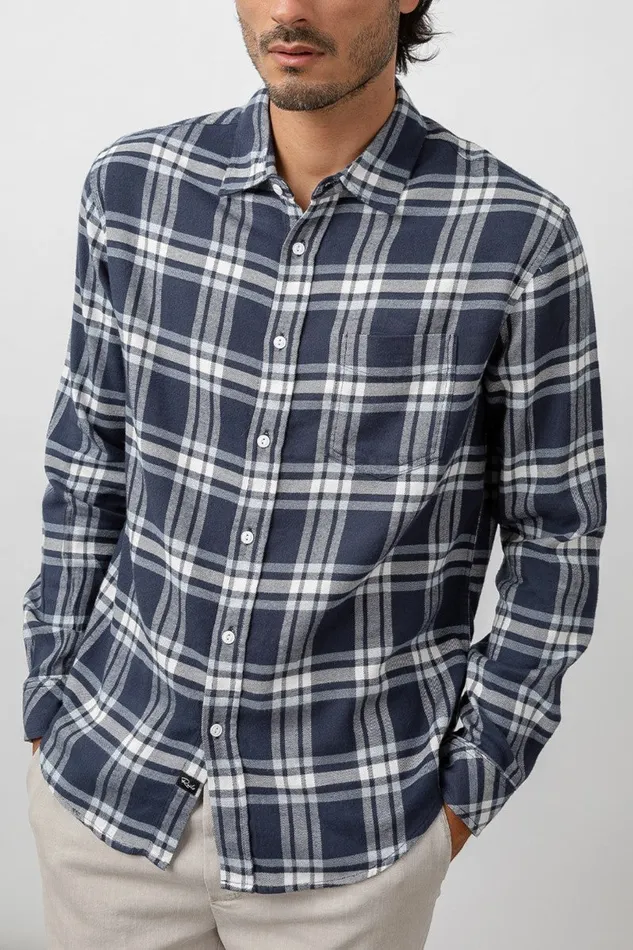 Shirts Men Rails Lennox Shirt Navy White