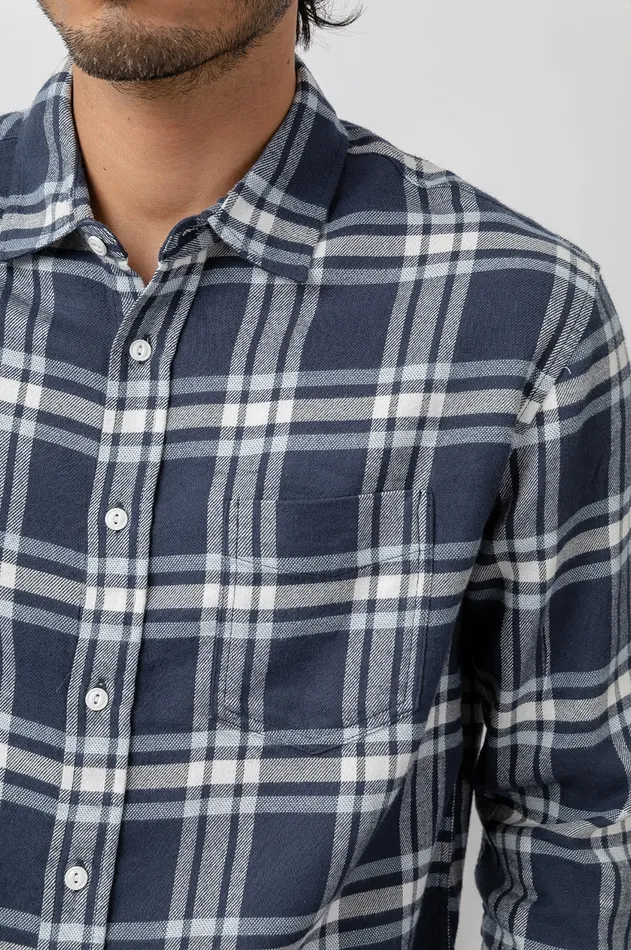Shirts Men Rails Lennox Shirt Navy White
