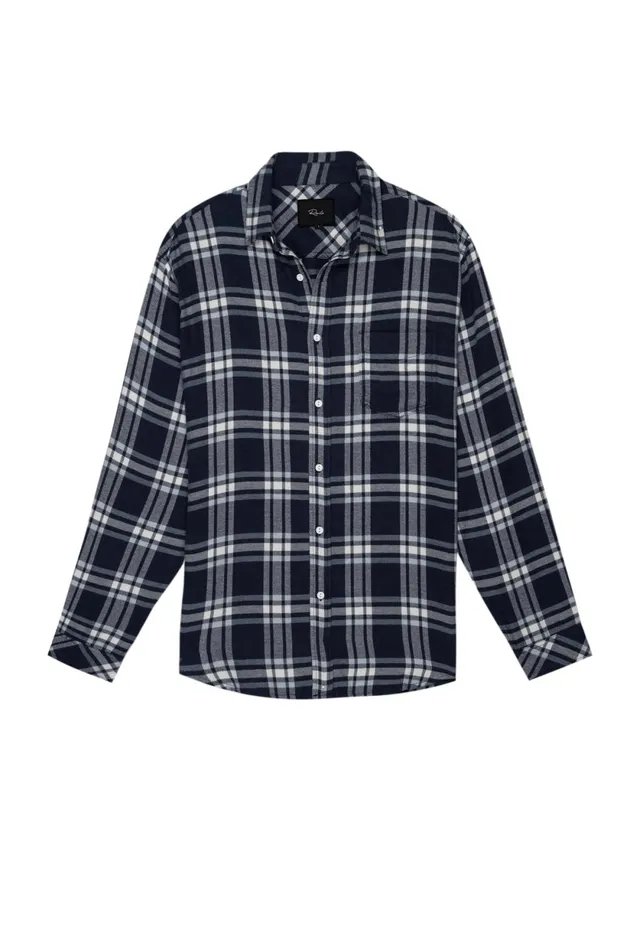 Shirts Men Rails Lennox Shirt Navy White