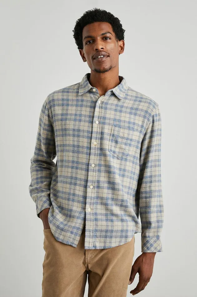 Shirts Men Rails Lennox Shirt Oatmeal Atlantic Heather