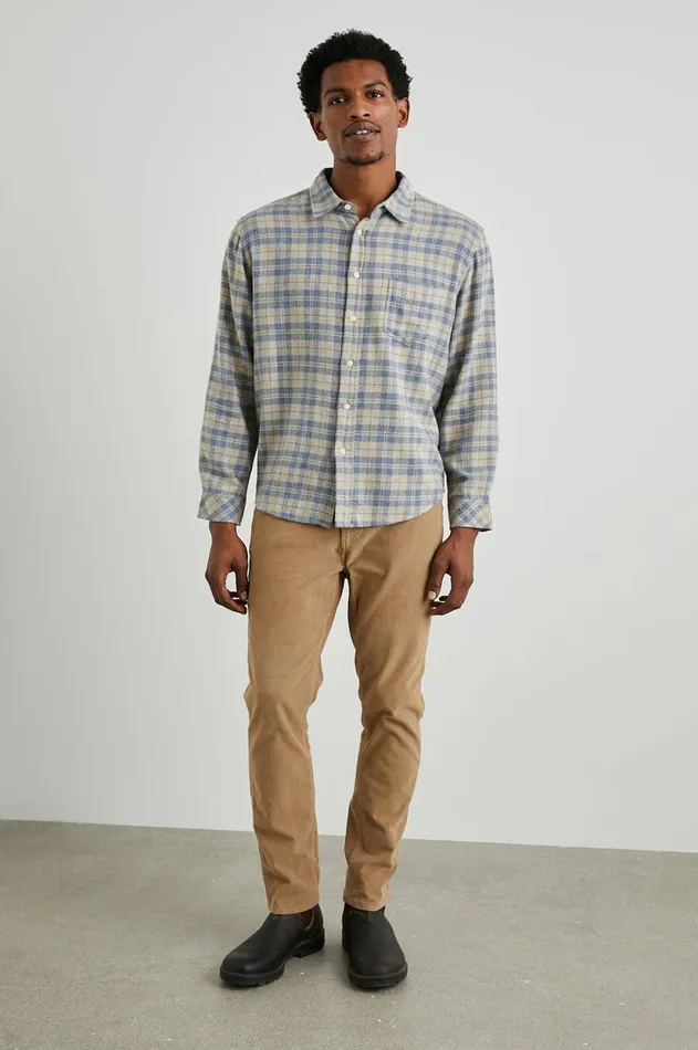 Shirts Men Rails Lennox Shirt Oatmeal Atlantic Heather