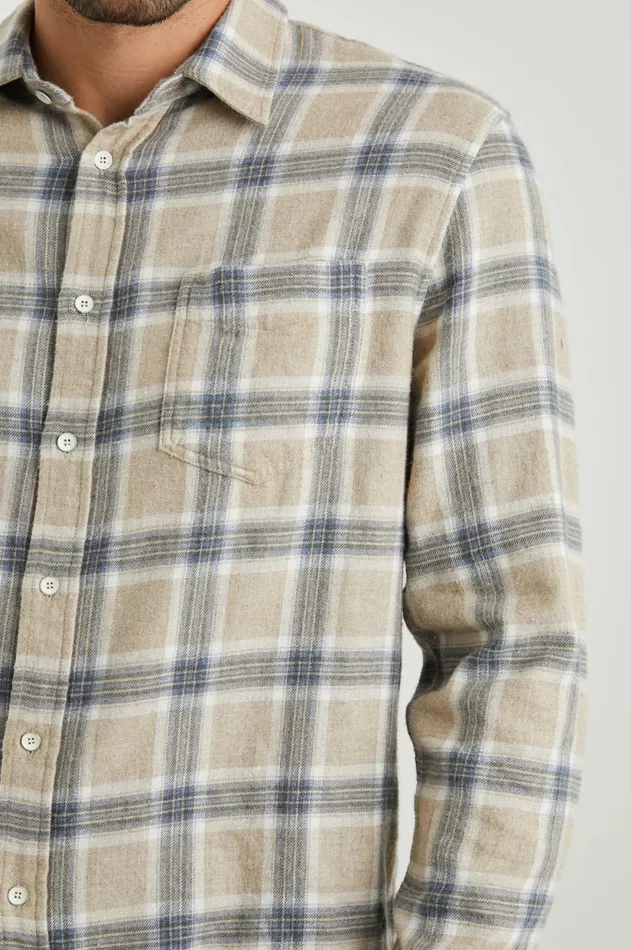 Shirts Men Rails Lennox Shirt Palamino Skyline Melange