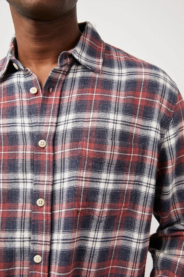Shirts Men Rails Lennox Shirt Red Shadow Melange