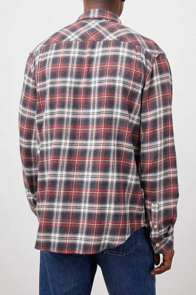 Shirts Men Rails Lennox Shirt Red Shadow Melange