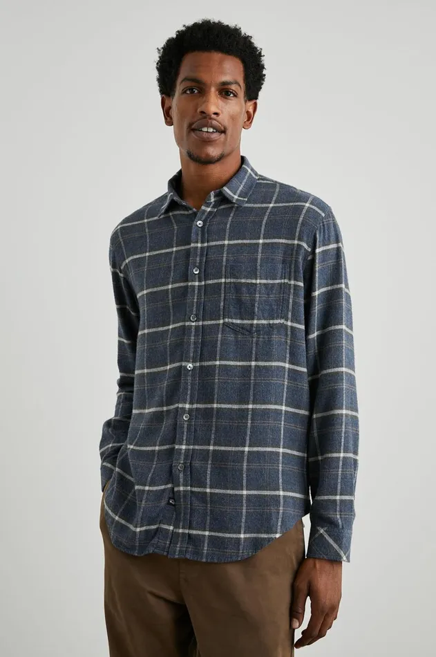 Shirts Men Rails Lennox Shirt Shadow Wheat Melange