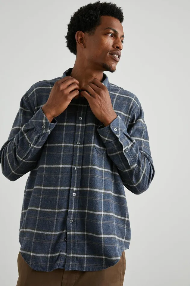 Shirts Men Rails Lennox Shirt Shadow Wheat Melange