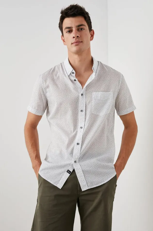Shirts Men Rails Monaco Shirt Ivy Calico Parchment Slate