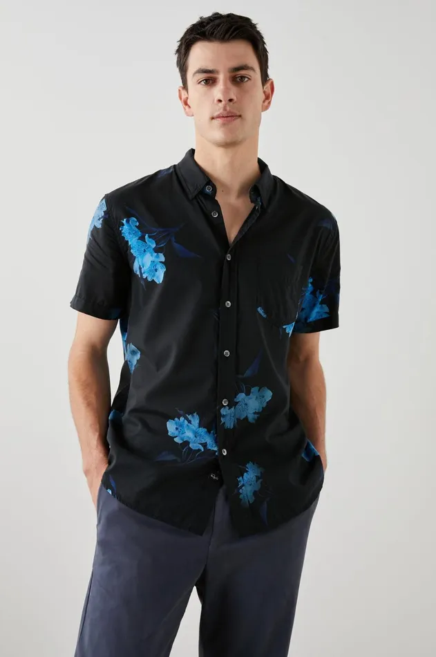 Shirts Men Rails Monaco Shirt Surreal Flower Onyx