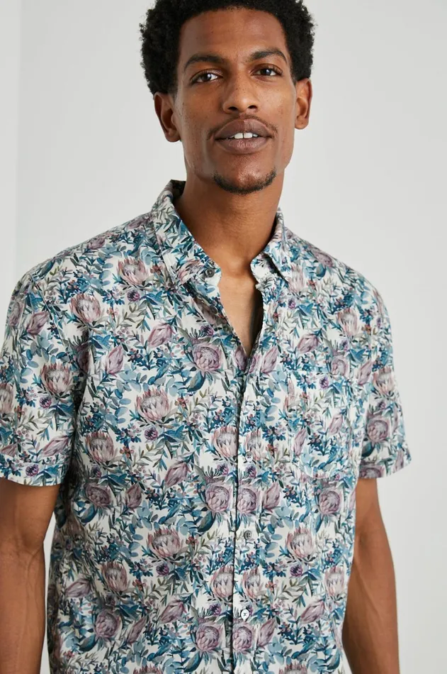 Shirts Men Rails Monaco Shirt Watercolor Floral Multi