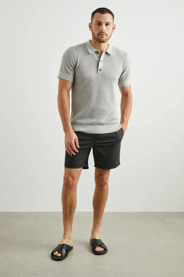 Shirts Men Rails Nathan Polo Shirt Grey Melange
